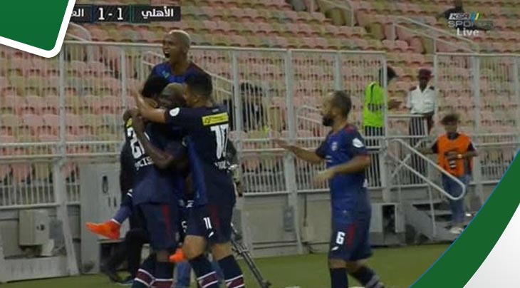 ملخص مباراة الأهلي 1-1 العدالة