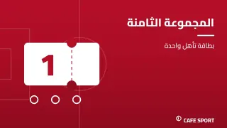 رسم تحريري توضيحي: المجموعة الثامنة — بطاقة تأهل واحدة